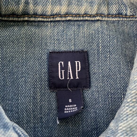 GAP Jean Jacket Women’s Small Blue Denim Light Wash Y2K Vintage - Picture 4 of 11
